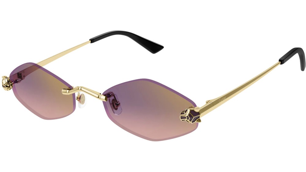 Cartier CT0433S - 004 - 55 Okulary przeciwsłoneczne Kątowy/Owalny