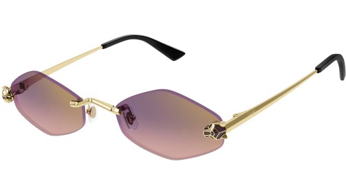 Cartier CT0433S - 004 - 55 Okulary przeciwsłoneczne Kątowy/Owalny