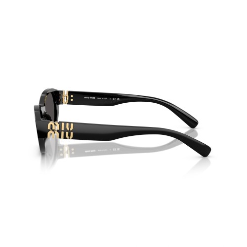 MIU MIU MU A03S - 16K08Z - 53 Okulary przeciwsłoneczne Czarny Owalny