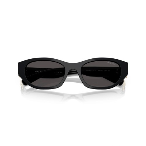 MIU MIU MU A03S - 16K08Z - 53 Okulary przeciwsłoneczne Czarny Owalny