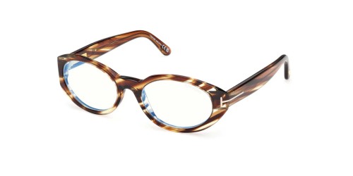 Tom Ford TF6067-B - 055 - 54 - Z SOCZEWKAMI Z FILTREM ŚWIATŁA NIEBIESKO-FIOLETOWEGO Oprawki korekcyjne Havanna Owalny