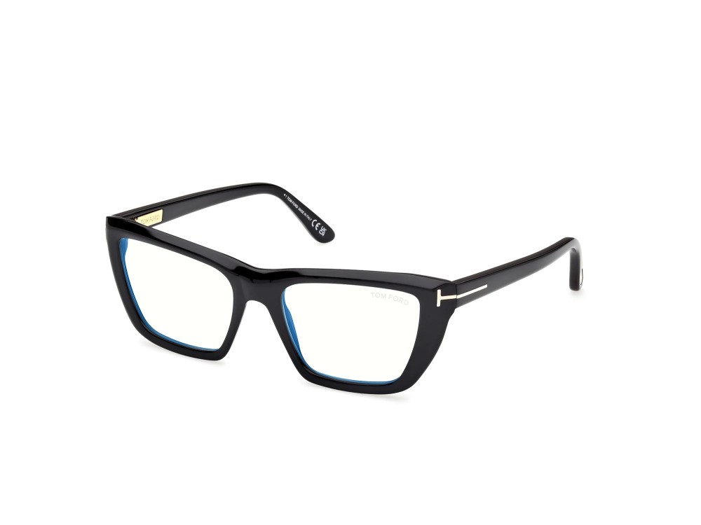 Tom Ford TF6047-B ECO - 001 - 54 - Z SOCZEWKAMI Z FILTREM ŚWIATŁA NIEBIESKO-FIOLETOWEGO Oprawki korekcyjne Czarny Kanciaste
