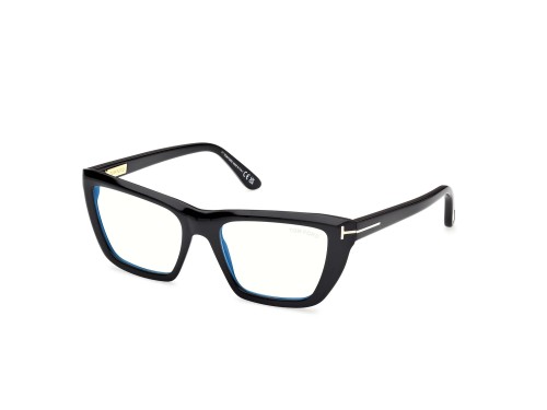 Tom Ford - Oprawki korekcyjne - TF6047-B ECO - 001 - 54 - Z SOCZEWKAMI Z FILTREM ŚWIATŁA NIEBIESKO-FIOLETOWEGO