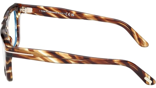Tom Ford TF6059-B - 055 - 54 - Z SOCZEWKAMI Z FILTREM ŚWIATŁA NIEBIESKO-FIOLETOWEGO Oprawki korekcyjne Havanna Kanciaste