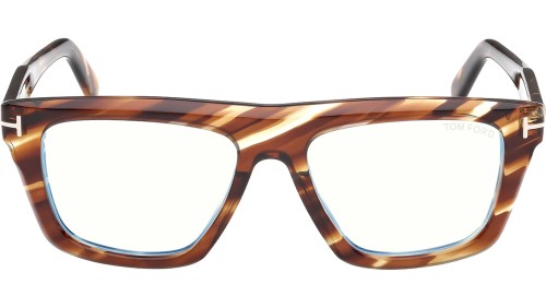 Tom Ford TF6059-B - 055 - 54 - Z SOCZEWKAMI Z FILTREM ŚWIATŁA NIEBIESKO-FIOLETOWEGO Oprawki korekcyjne Havanna Kanciaste