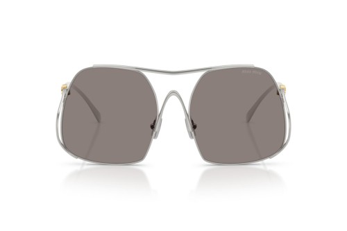 MIU MIU MU A55S - ​1BC80Q - ​57 Okulary przeciwsłoneczne Srebrny Kanciaste
