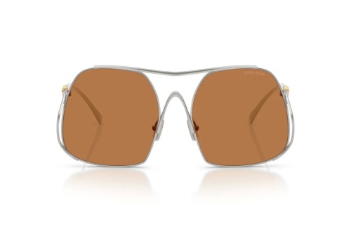 MIU MIU MU A55S - ​1BC90Q - ​57 Okulary przeciwsłoneczne Srebrny Kanciaste
