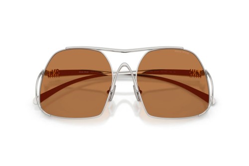 MIU MIU MU A55S - ​1BC90Q - ​57 Okulary przeciwsłoneczne Srebrny Kanciaste