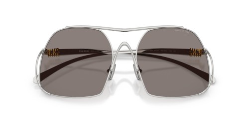 MIU MIU MU A55S - ​1BC80Q - ​57 Okulary przeciwsłoneczne Srebrny Kanciaste