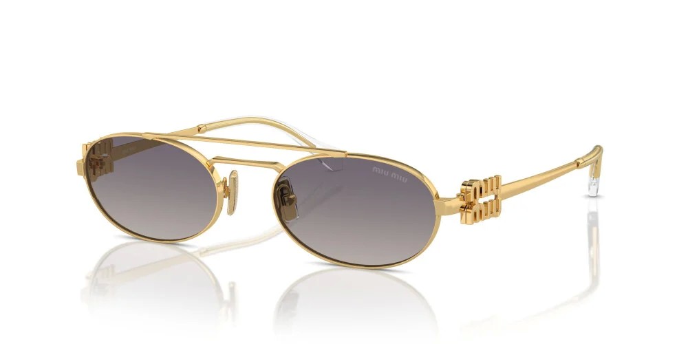 MIU MIU MU 54ZS - 5AK30C - 53 Okulary przeciwsłoneczne Złoty Owalny
