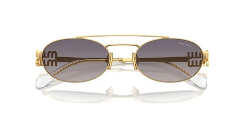MIU MIU MU 54ZS - 5AK30C - 53 Okulary przeciwsłoneczne Złoty Owalny