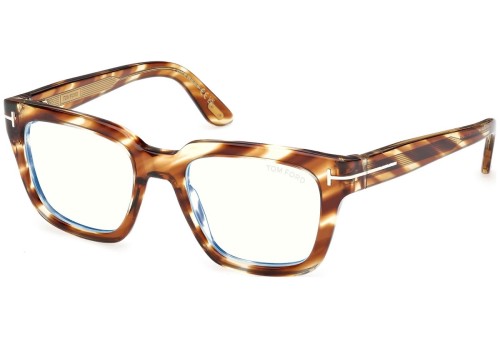 Tom Ford TF6027-B ICON COLLECTION - 055 - 52 - Z SOCZEWKAMI Z FILTREM ŚWIATŁA NIEBIESKO-FIOLETOWEGO Oprawki korekcyjne Havanna Kanciaste