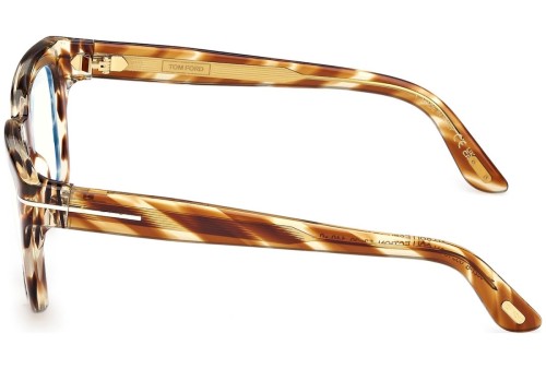 Tom Ford TF6027-B ICON COLLECTION - 055 - 52 - Z SOCZEWKAMI Z FILTREM ŚWIATŁA NIEBIESKO-FIOLETOWEGO Oprawki korekcyjne Havanna Kanciaste
